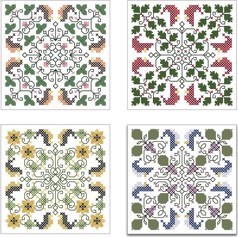 (image for) Little Birds Biscornu Ornaments